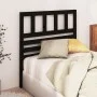 Cabecero de cama madera maciza de pino negro 81x4x100 cm de vidaXL, Cabeceros y pies de cama - Ref: Foro24-814123, Precio: 34...