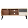 Mueble para TV de madera maciza de mango 115x30x47 cm en Muebles TV | Comprar online en Foru.es