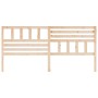 Cabecero de cama madera maciza de pino 186x4x100 cm de vidaXL, Cabeceros y pies de cama - Ref: Foro24-814159, Precio: 60,10 €...
