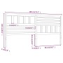 Cabecero de cama madera maciza de pino 186x4x100 cm de vidaXL, Cabeceros y pies de cama - Ref: Foro24-814159, Precio: 60,10 €...