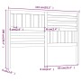 Cabecero de cama madera maciza de pino 141x4x100 cm de vidaXL, Cabeceros y pies de cama - Ref: Foro24-814139, Precio: 55,56 €...