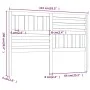 Cabecero de cama madera maciza de pino 141x4x100 cm de vidaXL, Cabeceros y pies de cama - Ref: Foro24-814139, Precio: 54,90 €...