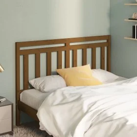 Honey brown solid pine wood bed headboard 166x4x100 cm by vidaXL, Headboards and footboards - Ref: Foro24-814107, Price: 54,4...