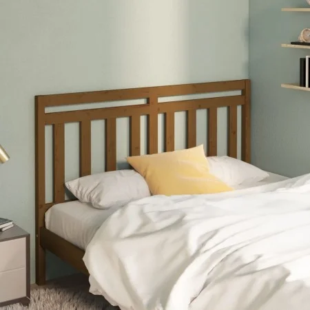 Honey brown solid pine wood bed headboard 166x4x100 cm by vidaXL, Headboards and footboards - Ref: Foro24-814107, Price: 54,4...