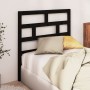 Cabecero de cama madera maciza de pino negro 81x4x100 cm de vidaXL, Cabeceros y pies de cama - Ref: Foro24-814173, Precio: 27...