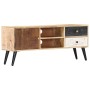 Mueble para TV de madera maciza de mango 115x30x47 cm en Muebles TV | Comprar online en Foru.es
