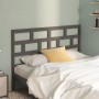 Cabecero de cama madera maciza de pino gris 166x4x100 cm de vidaXL, Cabeceros y pies de cama - Ref: Foro24-814206, Precio: 59...