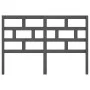 Cabecero de cama madera maciza de pino gris 166x4x100 cm de vidaXL, Cabeceros y pies de cama - Ref: Foro24-814206, Precio: 51...