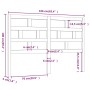 Cabecero de cama madera maciza de pino gris 166x4x100 cm de vidaXL, Cabeceros y pies de cama - Ref: Foro24-814206, Precio: 59...
