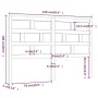 Cabecero de cama madera maciza de pino gris 166x4x100 cm de vidaXL, Cabeceros y pies de cama - Ref: Foro24-814206, Precio: 51...