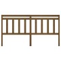 Cabecero de cama madera maciza de pino marrón miel 206x4x100 cm de vidaXL, Cabeceros y pies de cama - Ref: Foro24-814117, Pre...