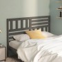 Cabecero de cama madera maciza de pino gris 166x4x100 cm de vidaXL, Cabeceros y pies de cama - Ref: Foro24-814156, Precio: 67...