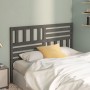 Cabecero de cama madera maciza de pino gris 166x4x100 cm de vidaXL, Cabeceros y pies de cama - Ref: Foro24-814156, Precio: 67...