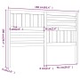 Cabecero de cama madera maciza de pino gris 166x4x100 cm de vidaXL, Cabeceros y pies de cama - Ref: Foro24-814156, Precio: 67...