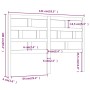 Cabecero de cama madera maciza de pino 141x4x100 cm de vidaXL, Cabeceros y pies de cama - Ref: Foro24-814189, Precio: 47,96 €...