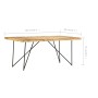 Mesa de comedor de madera maciza de mango 180x90x76 cm en Mesas de comedor | Comprar online en Foru.es