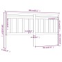 Cabecero de cama madera maciza de pino blanco 206x4x100 cm de vidaXL, Cabeceros y pies de cama - Ref: Foro24-814115, Precio: ...