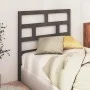 Solid gray pine wood bed headboard 106x4x100 cm by vidaXL, Headboards and footboards - Ref: Foro24-814181, Price: 36,12 €, Di...