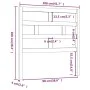 Solid gray pine wood bed headboard 106x4x100 cm by vidaXL, Headboards and footboards - Ref: Foro24-814181, Price: 36,12 €, Di...
