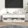 Mueble de TV de madera maciza de pino blanco 110,5x34x40 cm de vidaXL, Muebles TV - Ref: Foro24-813845, Precio: 74,81 €, Desc...