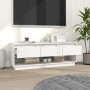Mueble de TV de madera maciza de pino blanco 110,5x34x40 cm de vidaXL, Muebles TV - Ref: Foro24-813845, Precio: 74,81 €, Desc...