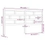 Cabecero de cama madera maciza de pino gris 206x4x100 cm de vidaXL, Cabeceros y pies de cama - Ref: Foro24-814216, Precio: 55...