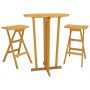 Set de bar plegable 3 piezas madera maciza de teca de vidaXL, Conjuntos de jardín - Ref: Foro24-3100777, Precio: 361,77 €, De...