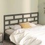 Cabecero de cama madera maciza de pino gris 186x4x100 cm de vidaXL, Cabeceros y pies de cama - Ref: Foro24-814211, Precio: 62...