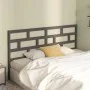 Cabecero de cama madera maciza de pino gris 186x4x100 cm de vidaXL, Cabeceros y pies de cama - Ref: Foro24-814211, Precio: 53...