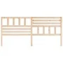 Cabecero de cama madera maciza de pino 206x4x100 cm de vidaXL, Cabeceros y pies de cama - Ref: Foro24-814164, Precio: 53,63 €...