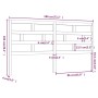 Cabecero de cama madera maciza de pino gris 186x4x100 cm de vidaXL, Cabeceros y pies de cama - Ref: Foro24-814211, Precio: 62...