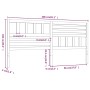 Cabecero de cama madera maciza de pino 206x4x100 cm de vidaXL, Cabeceros y pies de cama - Ref: Foro24-814164, Precio: 62,77 €...