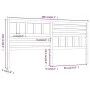 Cabecero de cama madera maciza de pino 206x4x100 cm de vidaXL, Cabeceros y pies de cama - Ref: Foro24-814164, Precio: 53,63 €...
