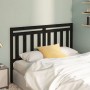 Cabecero de cama madera maciza de pino negro 146x4x100 cm de vidaXL, Cabeceros y pies de cama - Ref: Foro24-814098, Precio: 3...
