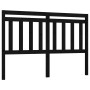 Cabecero de cama madera maciza de pino negro 146x4x100 cm de vidaXL, Cabeceros y pies de cama - Ref: Foro24-814098, Precio: 3...
