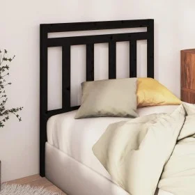 Cabecero de cama madera maciza de pino negro 96x4x100 cm de vidaXL, Cabeceros y pies de cama - Ref: Foro24-814078, Precio: 20...