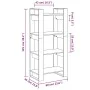 Estantería/divisor espacios madera maciza blanco 60x35x125 cm de vidaXL, Librerías y estanterías - Ref: Foro24-813885, Precio...