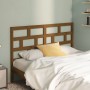 Cabecero de cama madera maciza de pino marrón miel 141x4x100 cm de vidaXL, Cabeceros y pies de cama - Ref: Foro24-814192, Pre...