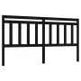 Cabecero de cama madera maciza de pino negro 186x4x100 cm de vidaXL, Cabeceros y pies de cama - Ref: Foro24-814113, Precio: 4...