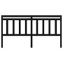 Cabecero de cama madera maciza de pino negro 186x4x100 cm de vidaXL, Cabeceros y pies de cama - Ref: Foro24-814113, Precio: 4...