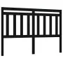 Cabecero de cama madera maciza de pino negro 166x4x100 cm de vidaXL, Cabeceros y pies de cama - Ref: Foro24-814108, Precio: 3...