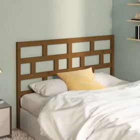 Honey brown solid pine wood bed headboard 146x4x100 cm by vidaXL, Headboards and footboards - Ref: Foro24-814197, Price: 48,5...