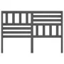 Solid gray pine wood bed headboard 156x4x100 cm by vidaXL, Headboards and footboards - Ref: Foro24-814151, Price: 57,05 €, Di...