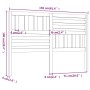 Cabecero de cama madera maciza de pino gris 156x4x100 cm de vidaXL, Cabeceros y pies de cama - Ref: Foro24-814151, Precio: 66...