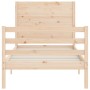 Estructura de cama con cabecero madera maciza 100x200 cm de vidaXL, Camas y somieres - Ref: Foro24-3194626, Precio: 123,82 €,...