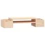 Soporte para monitor madera maciza de pino 70x27,5x15 cm de vidaXL, Bases y elevadores para ordenadores - Ref: Foro24-813964,...