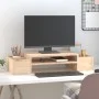 Soporte para monitor madera maciza de pino 70x27,5x15 cm de vidaXL, Bases y elevadores para ordenadores - Ref: Foro24-813964,...