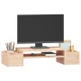 Soporte para monitor madera maciza de pino 70x27,5x15 cm de vidaXL, Bases y elevadores para ordenadores - Ref: Foro24-813964,...