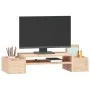 Soporte para monitor madera maciza de pino 70x27,5x15 cm de vidaXL, Bases y elevadores para ordenadores - Ref: Foro24-813964,...