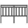 Cabecero de cama madera maciza de pino gris 146x4x100 cm de vidaXL, Cabeceros y pies de cama - Ref: Foro24-814096, Precio: 30...